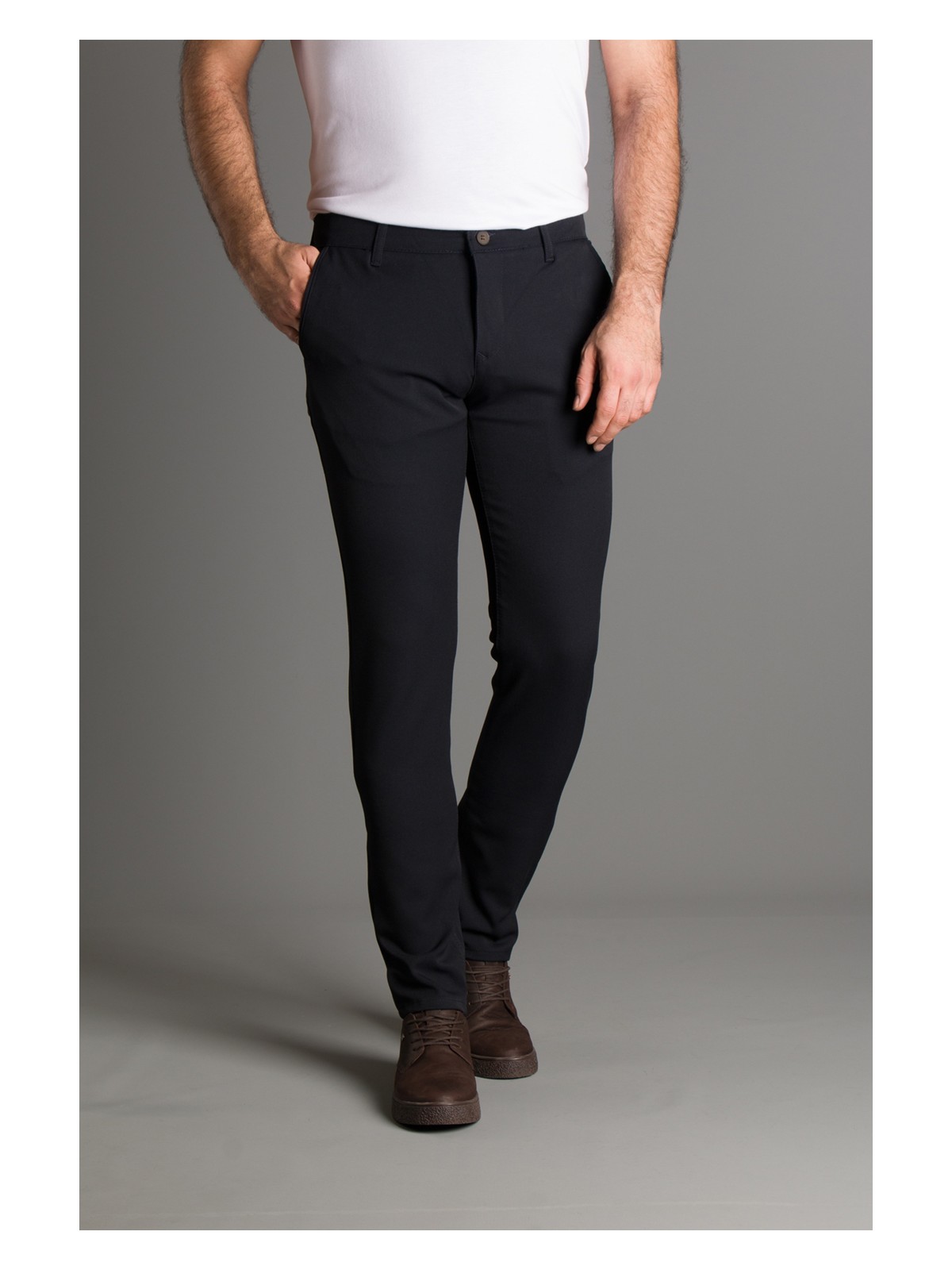 Zeki Özer Erkek Siyah Kanvas Keten Pantolon - Görsel 3