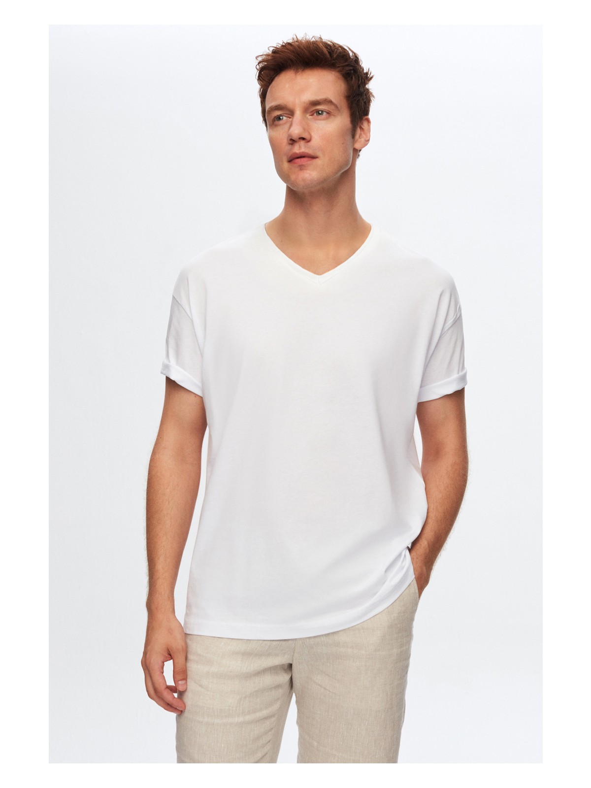 D'S Damat Haki %100 Pamuk T-Shirt 4HC141996755M - Görsel 5