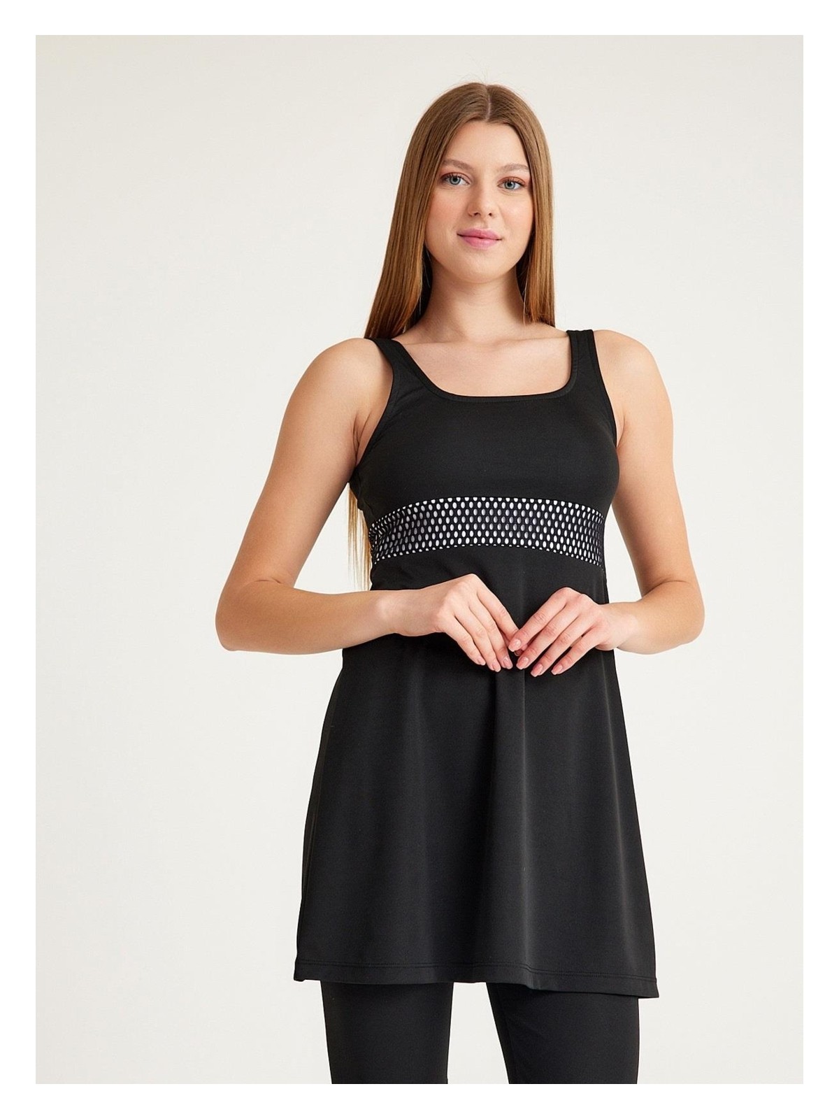 Signature Style 2236_ASKILI File Detaylı Likralı Yarı Kapalı Mayo