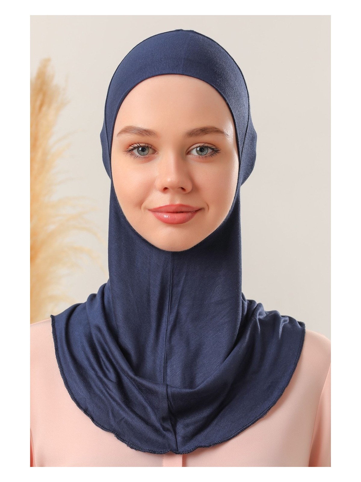 Melodi Scarf Kadın Tesettür Boyunluklu Hijab Spor Bone Siyah - Görsel 10