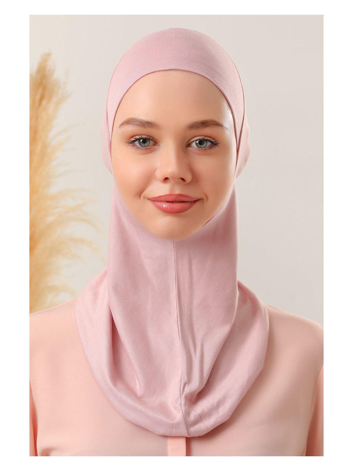 Melodi Scarf Kadın Tesettür Boyunluklu Hijab Spor Bone Siyah - Görsel 4