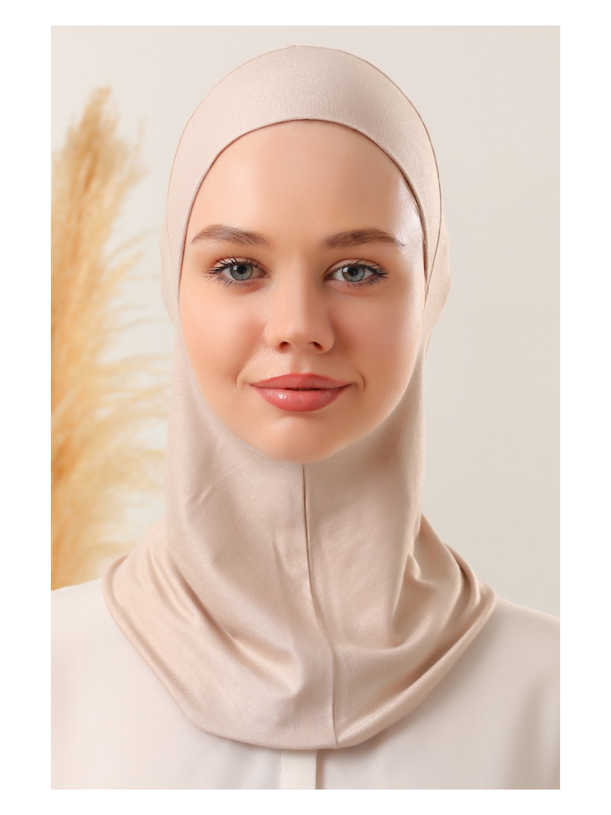 Melodi Scarf Kadın Tesettür Boyunluklu Hijab Spor Bone Siyah - Görsel 7