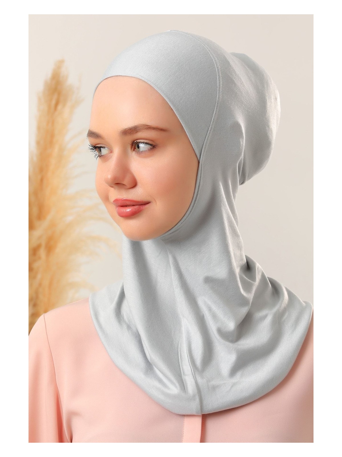 Melodi Scarf Kadın Tesettür Boyunluklu Hijab Spor Bone Siyah - Görsel 9