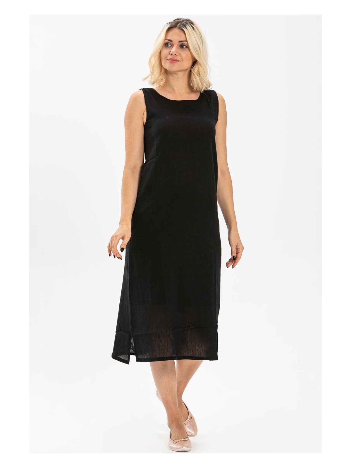 Eliş Şile Bezi Pamuk Kombinezon Şile Bezi Uzun Elbise Astarı Kalın Atlet Askılı Krem Krm - Görsel 4