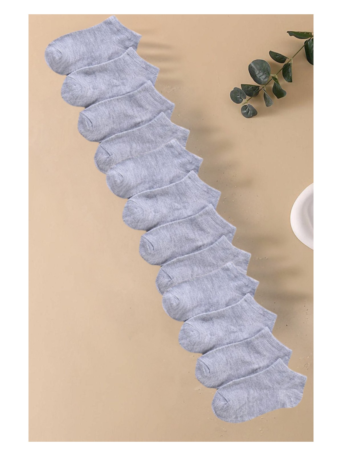 Katia & Bony Unisex 12'li Basic Step Çorap Beyaz - Görsel 5