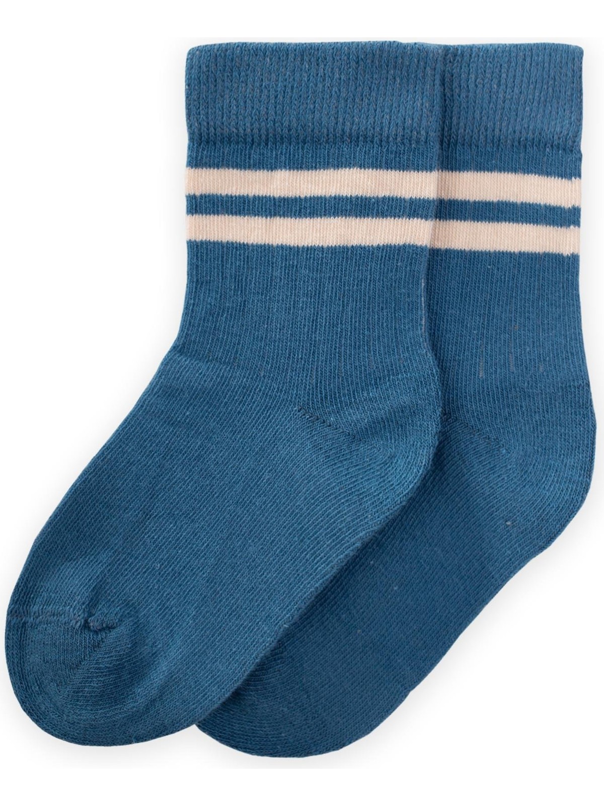 Cigit Ham Çizgili Soket 3-8 Yaş İndigo Mavi