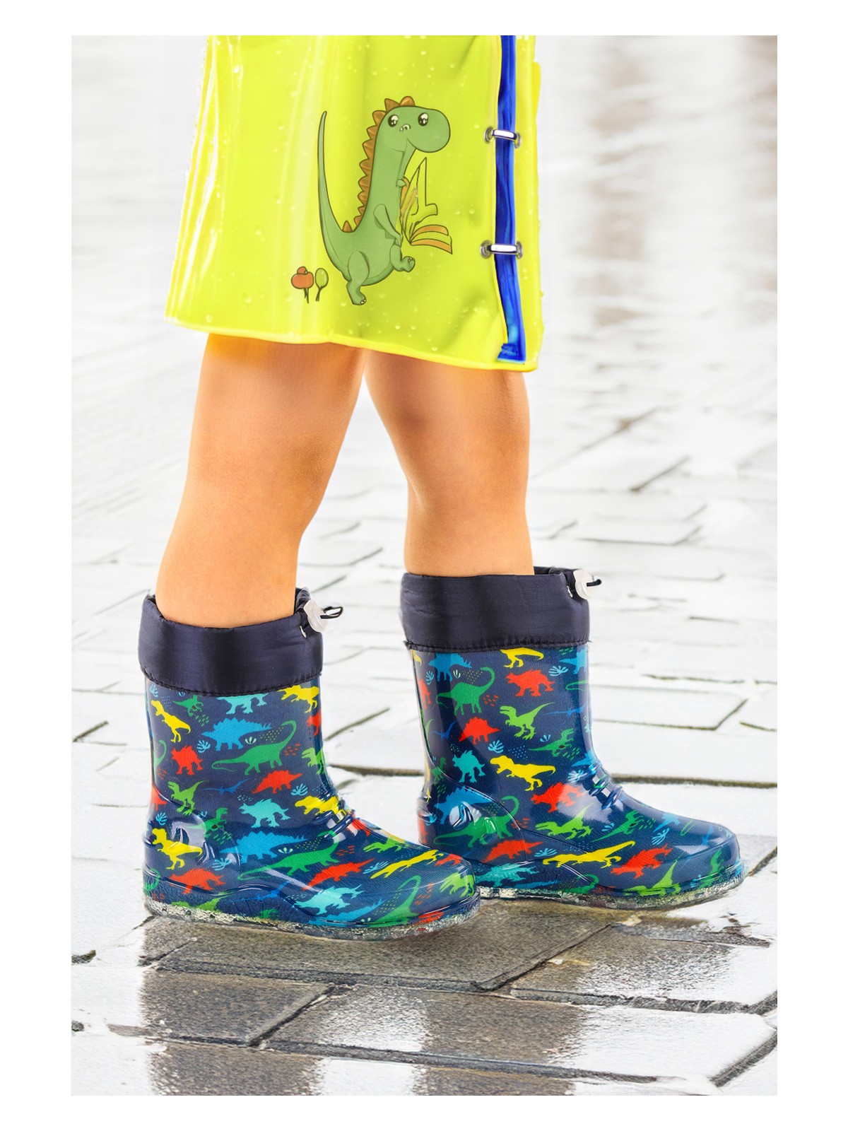 Kiko Kids Savana Su Geçirmez Erkek Çocuk Yağmur Çizmesi Kırmızı - Mavi - Görsel 4