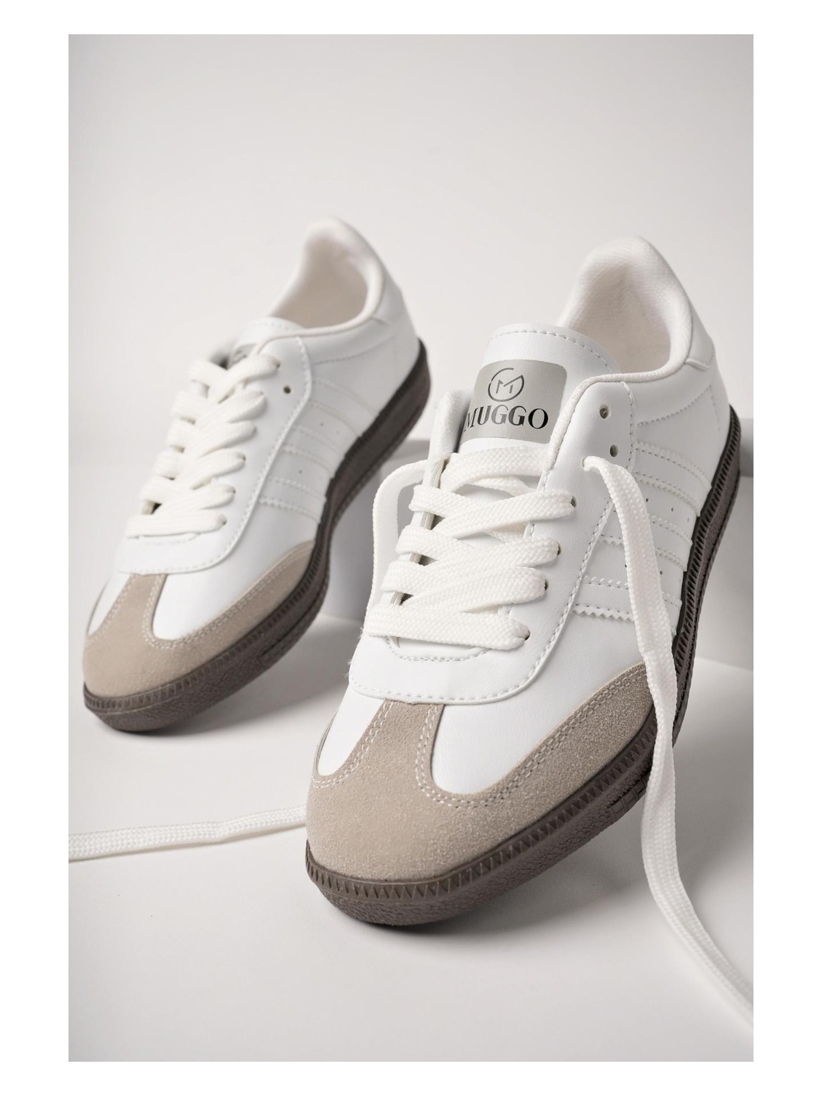 Muggo Jabbar Unisex Ortopedik Günlük Garantili Bağcıklı Yürüyüş Koşu Sneaker Spor Ayakkabı - Görsel 5