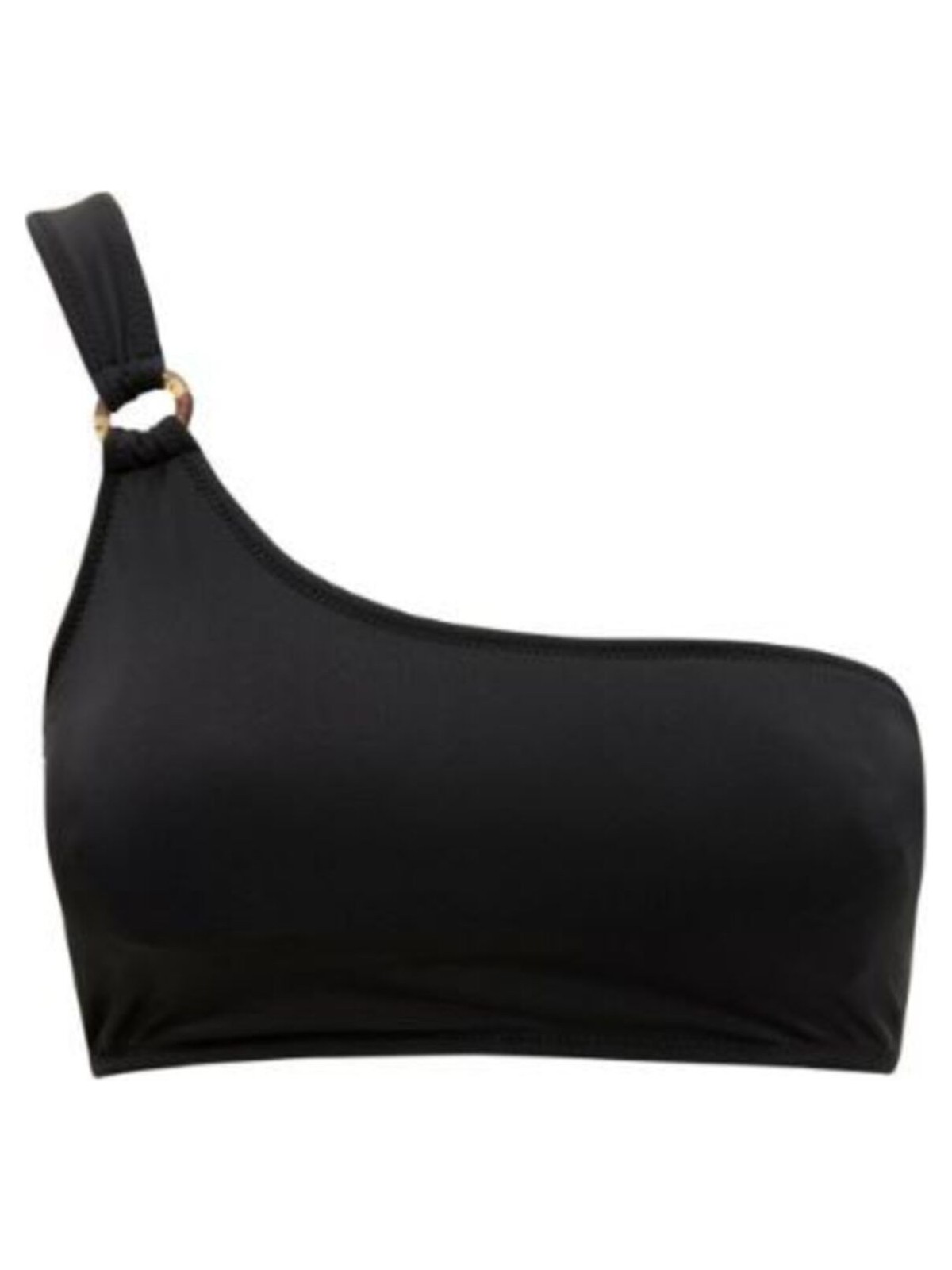 Deep Beach Halkalı Siyah Tek Omuzlu Bikini Üstü Db20010bu