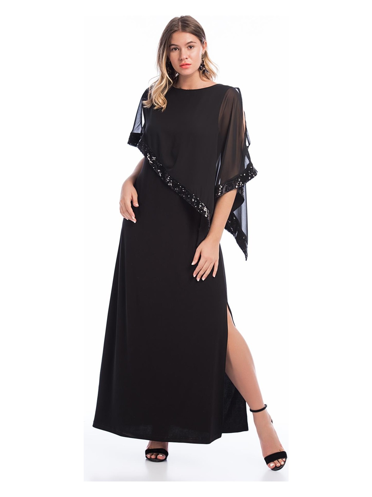 Şans Kadın Bordo Payet İşli Abiye Elbise Özel Olaylar İçin Şık Tasarım 65N14379