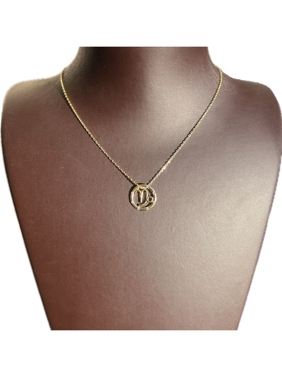 Ashak Accessories Kadın Oğlak Burcu 925 Ayar Gümüş Zincirli Swarovski Taşlı Capricorn Zodiac Sign Model Burç Kolye - Görsel 4