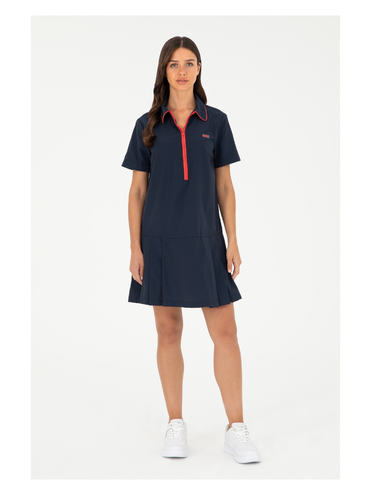 U.S. Polo Assn. Kadın Lacivert Dokuma Elbise 50280570-VR033