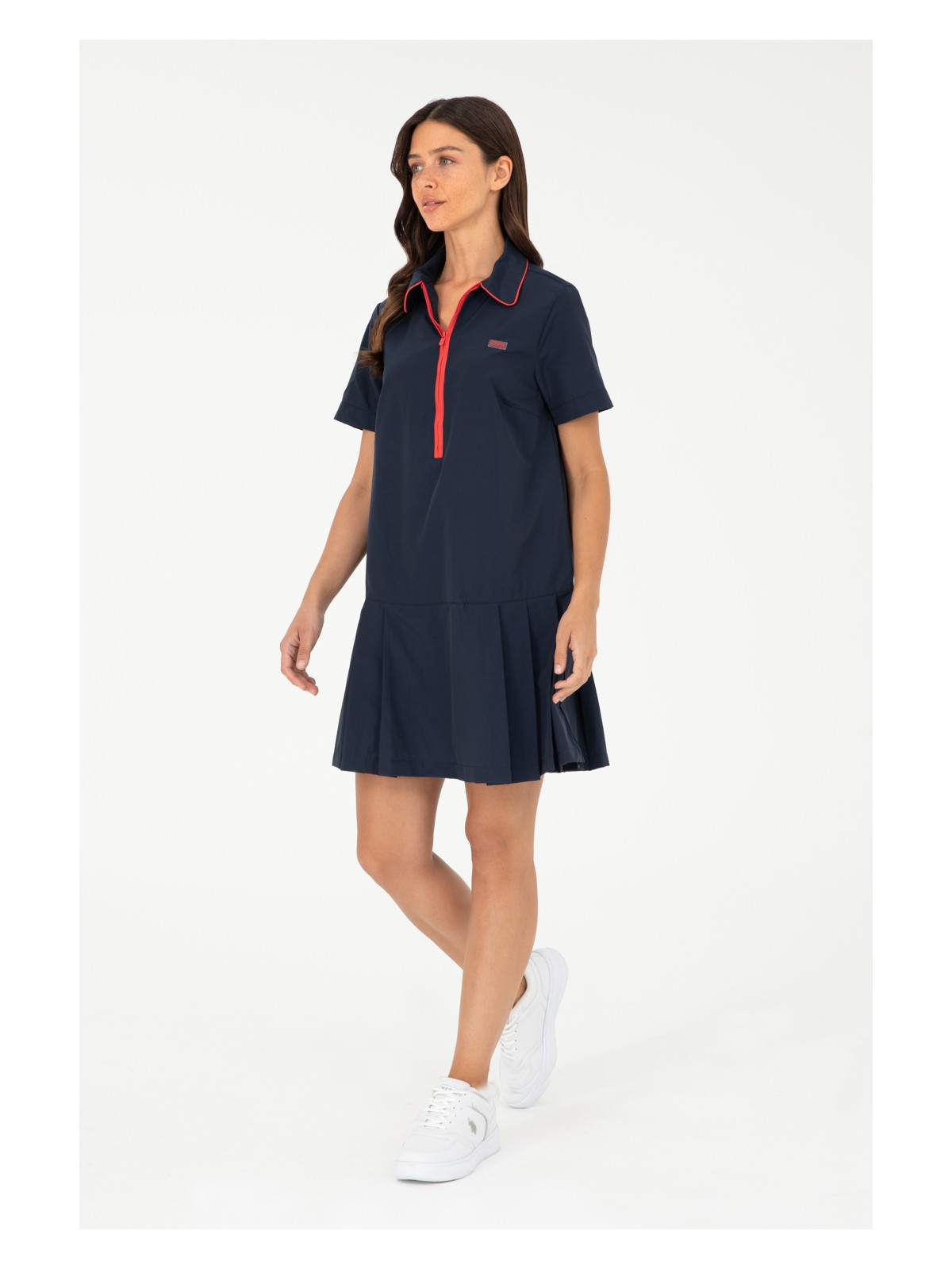 U.S. Polo Assn. Kadın Lacivert Dokuma Elbise 50280570-VR033 - Görsel 3