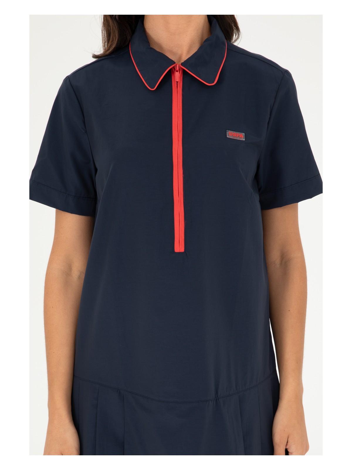 U.S. Polo Assn. Kadın Lacivert Dokuma Elbise 50280570-VR033 - Görsel 5