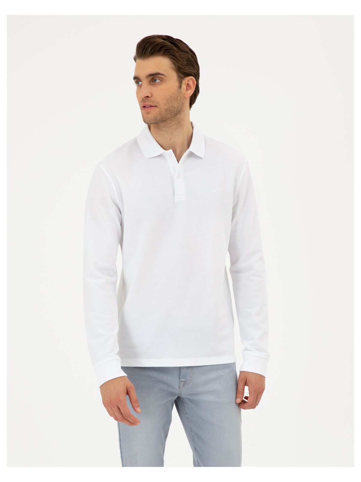 Pierre Cardin Erkek Indigo Slim Fit Basic Sweatshirt 50294438-VR028 - Görsel 4