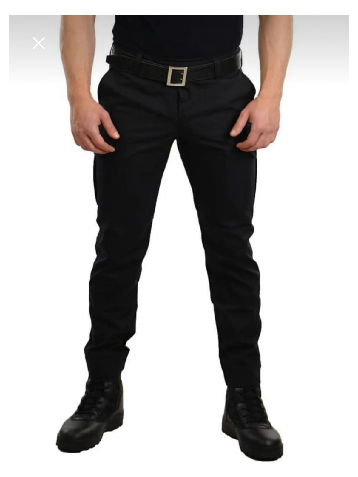 My Tekstil Yandan Cırtlı Likralı Siyah Pantolon