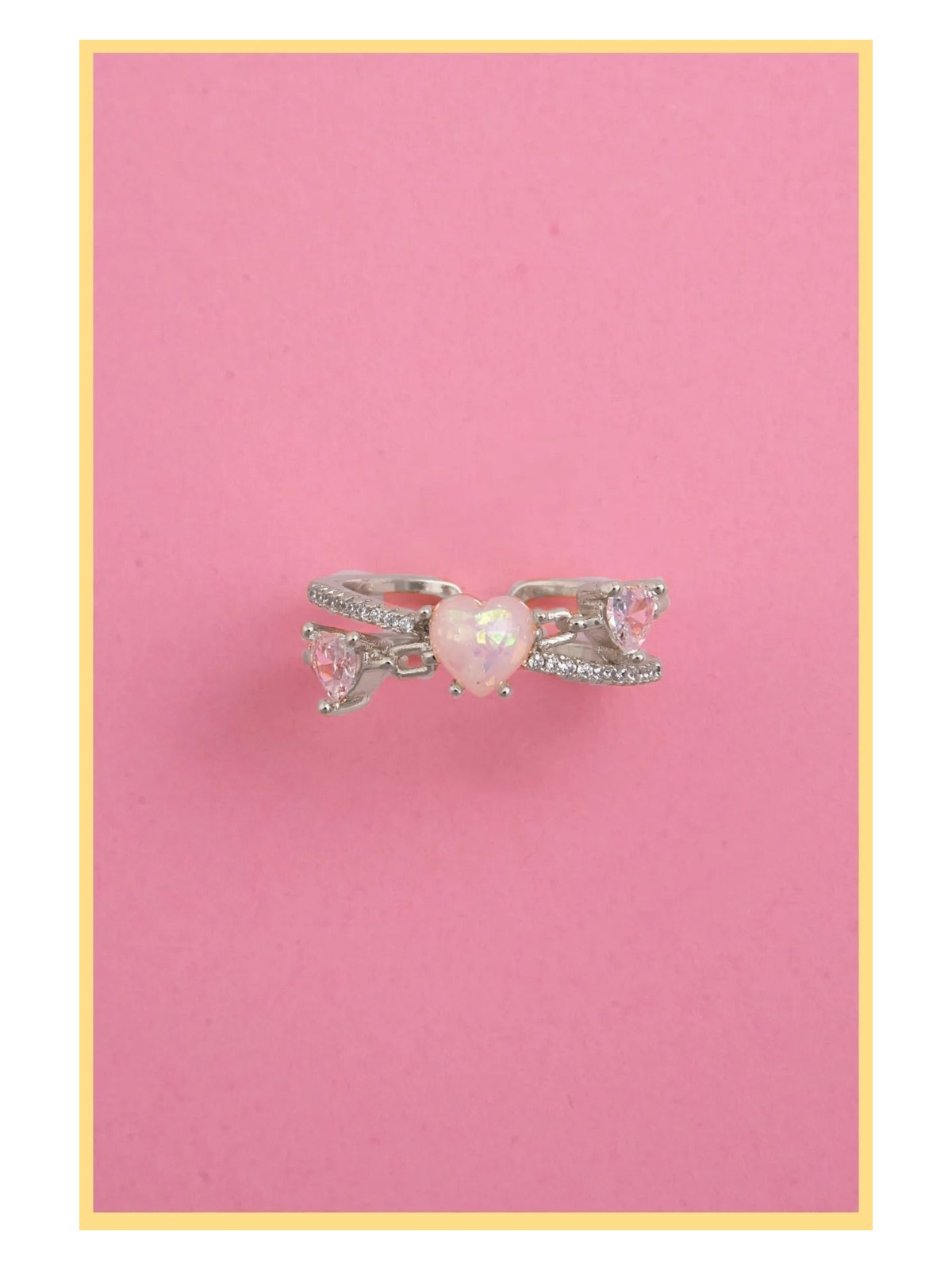 Aurrari Kadın 925K Gümüş Kaplama Zirkon&sedef Taşlı Çiçek Motifli Ayarlanabilir Çelik Yüzük (Exclusive) - Görsel 6