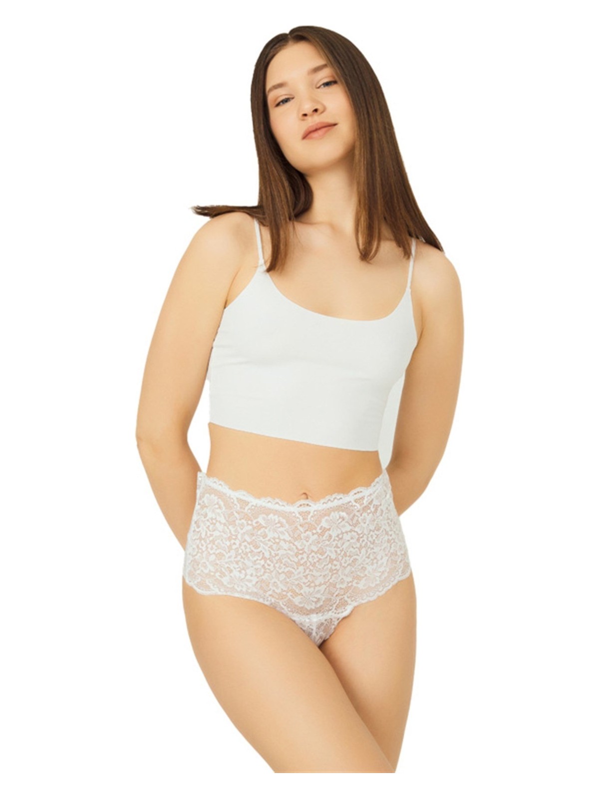 Cottonhill Dantelli Lastik Detaylı Yüksek Bel Kadın Tanga 3'lü Paket Külot - 2 - Görsel 3