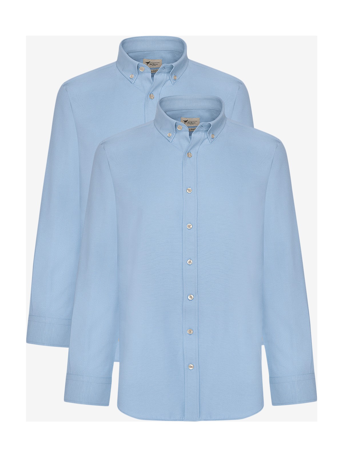 Altınyıldız Classics 2'li Pamuklu Kolay Ütülenebliir Slim Fit Dar Kesim Düğmeli Yaka Oxford Gömlek Paketi - Görsel 3