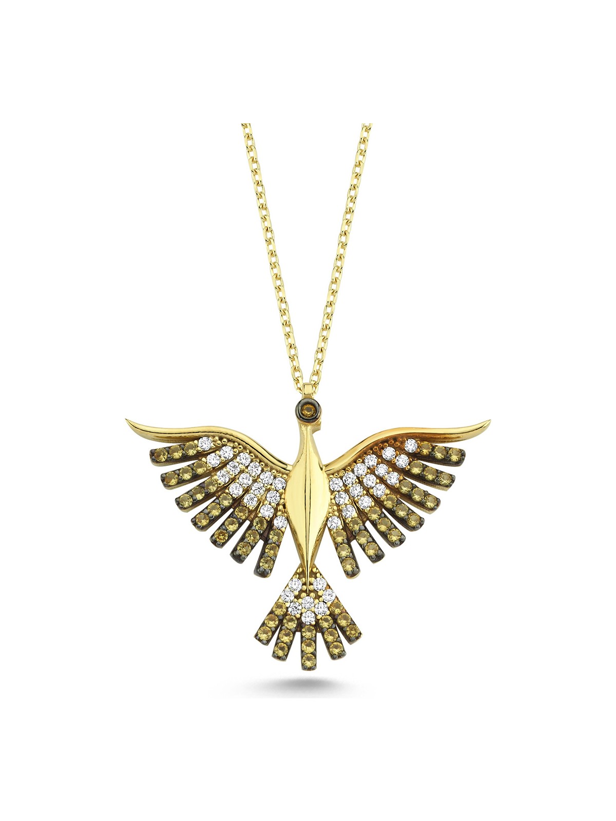 Kayra Mücevher Anka Kuşu Altın Kaplama Kolye - Görsel 7