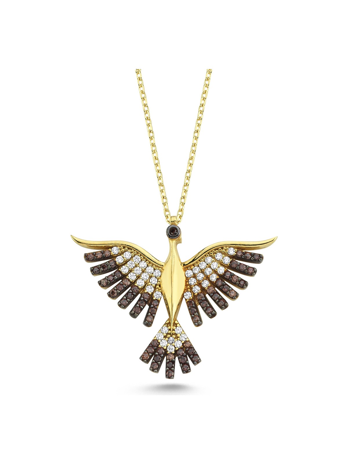 Kayra Mücevher Anka Kuşu Altın Kaplama Kolye - Görsel 4