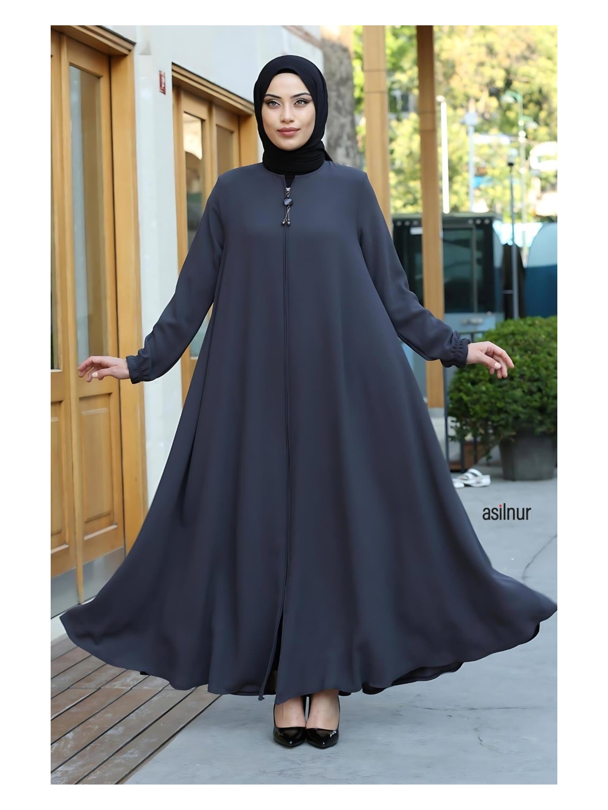 Asilnur Mevlana Ferace Siyah - Görsel 7