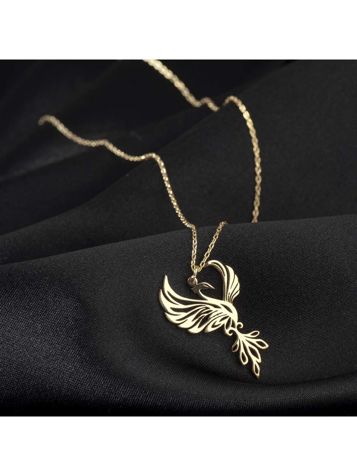 One Silver Gold 925 Ayar Gümüş Anka Kuşu Kadın Kolye - Görsel 4