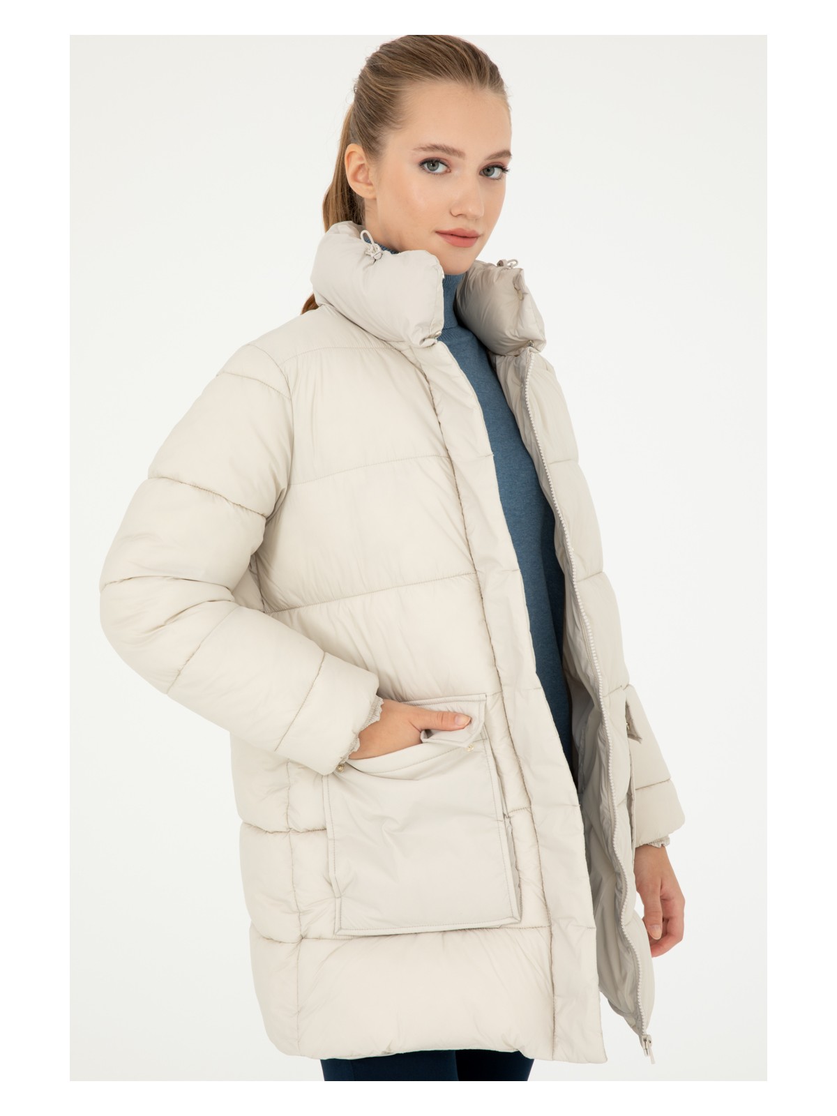 U.S. Polo Assn. Kadın Taş Kaban 50292747-VR049 - Görsel 3