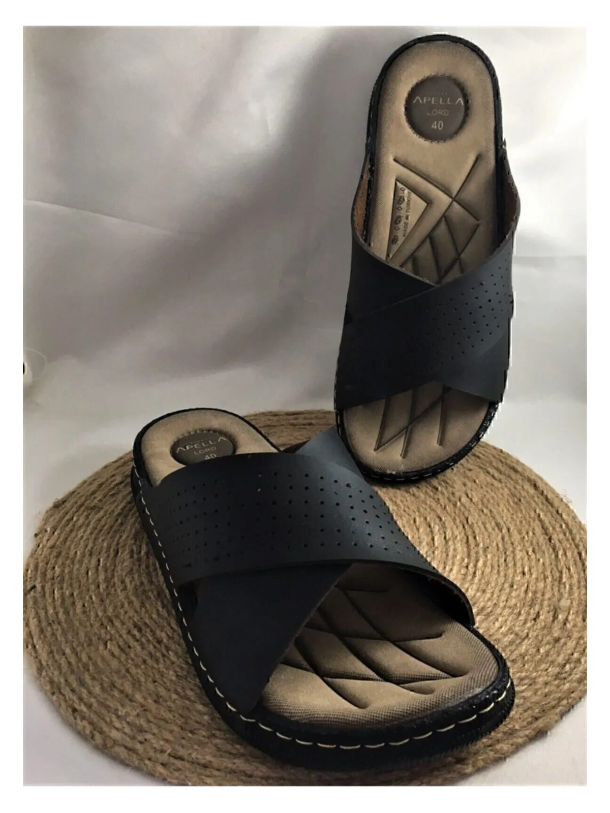 Madam Gold Yumuşak Deri Topuk Dikeni Önleyici Ortopedik Hafif Taban Erkek Terliği - Görsel 5