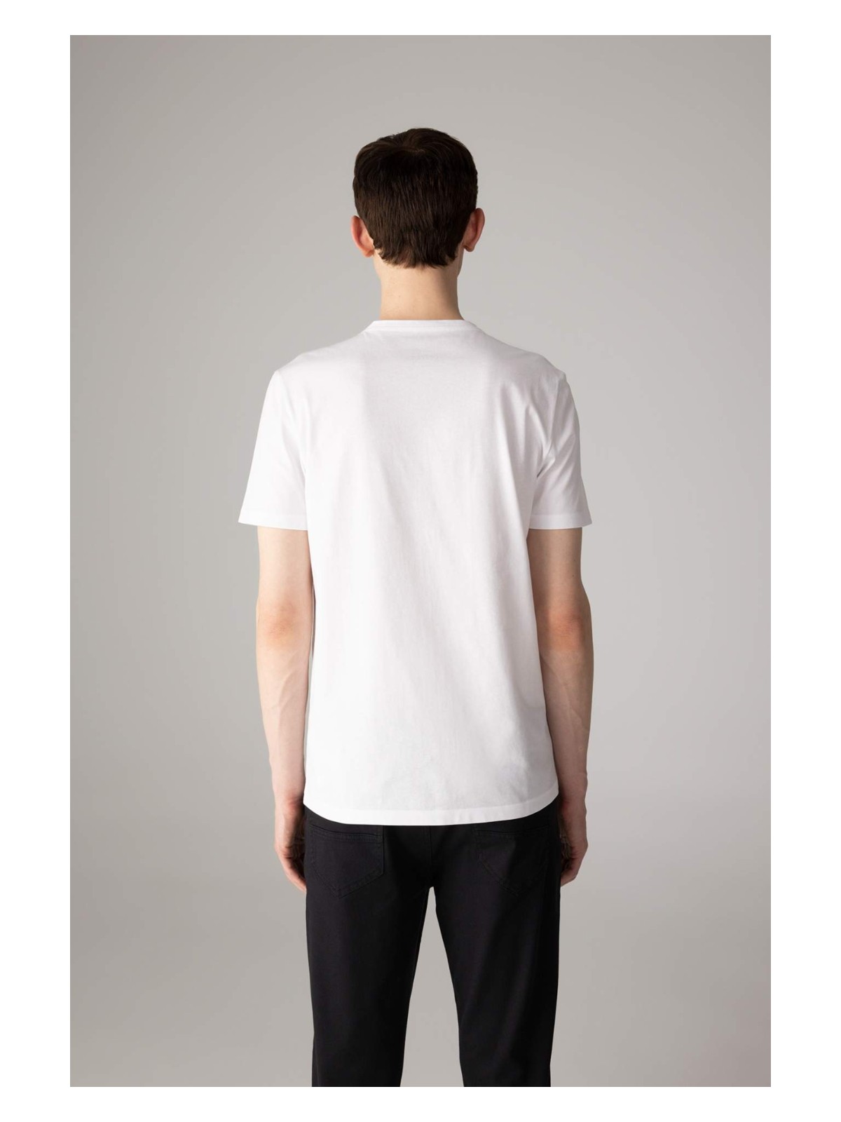 DeFacto %100 Pamuk Slim Fit Dar Kesim V Yaka Basic Düz Kısa Kollu Beyaz Tişört M7668AZ24SP - Görsel 5