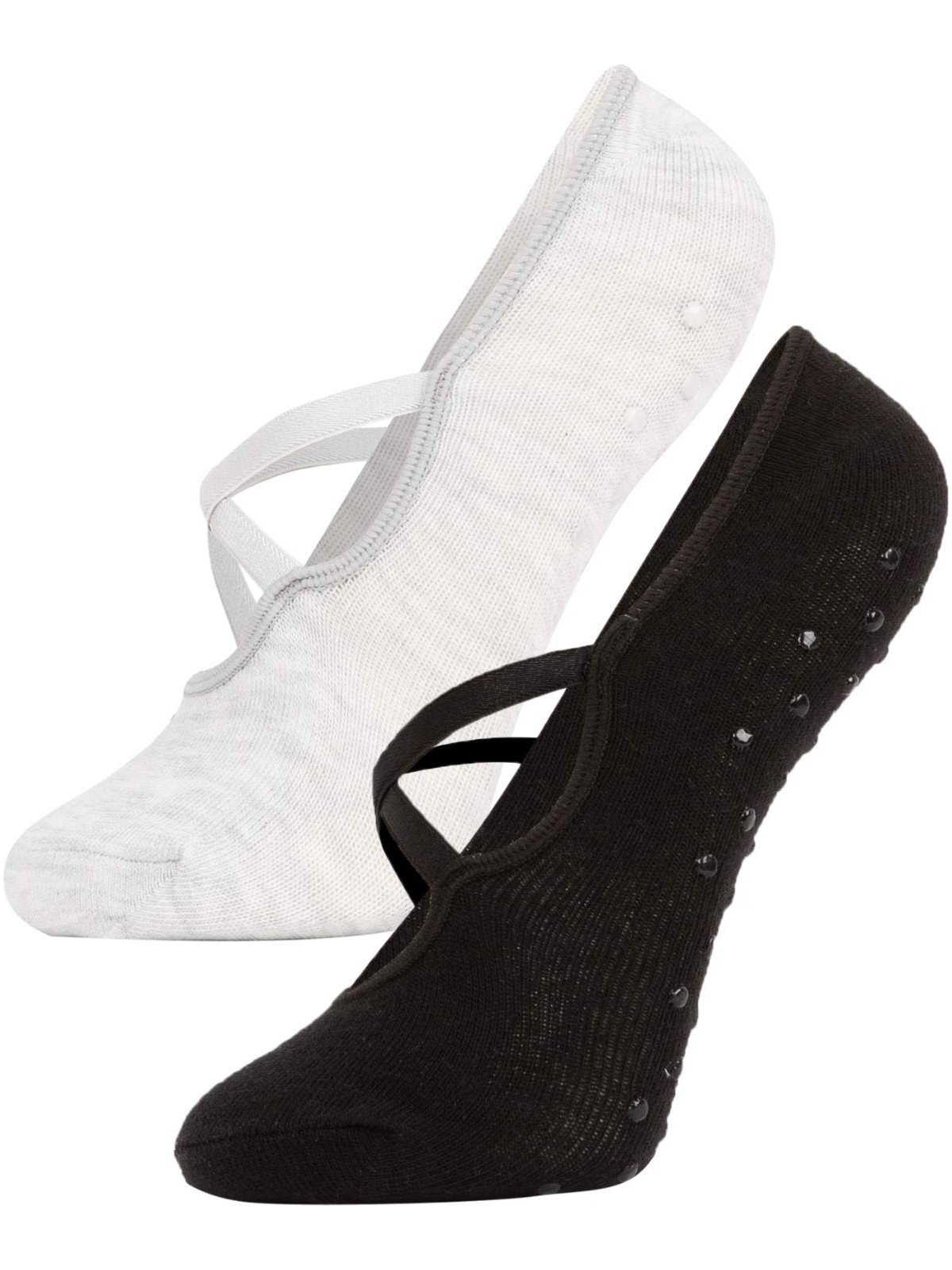 DeFacto Kadın 2'li Pamuklu Kaydırmaz Taban Pilates Çorabı Y6624AZNS