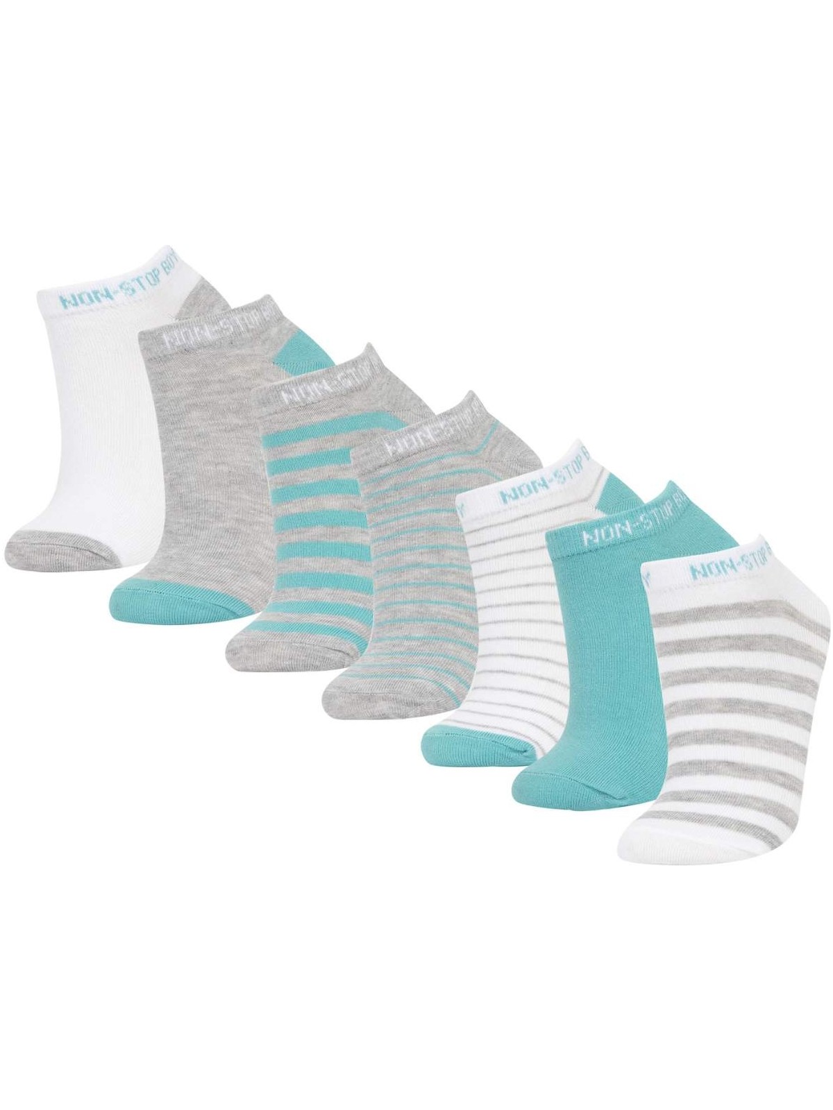 DeFacto Erkek Çocuk Baskılı 7'li Pamuklu Patik Çorap W8890A6NS