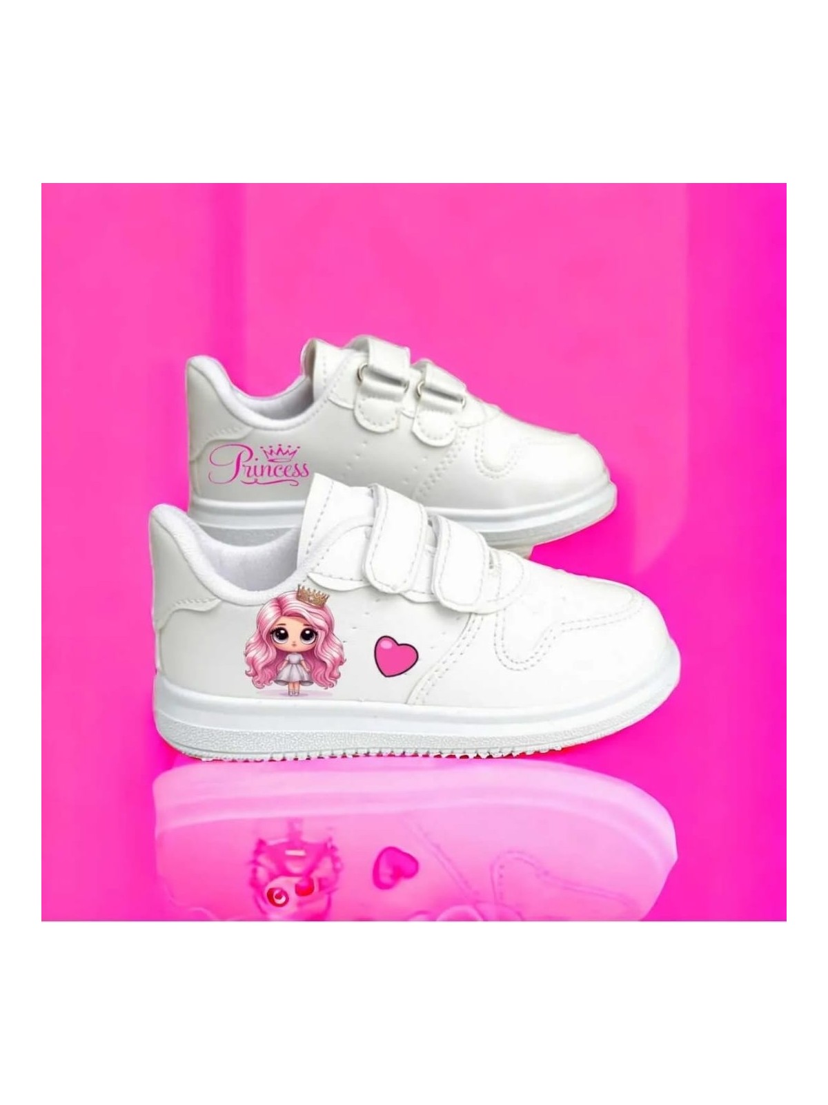 Lias Design Pembe Preses Baskılı Kız Çocuk Spor Ayakkabı Sneaker - Görsel 4