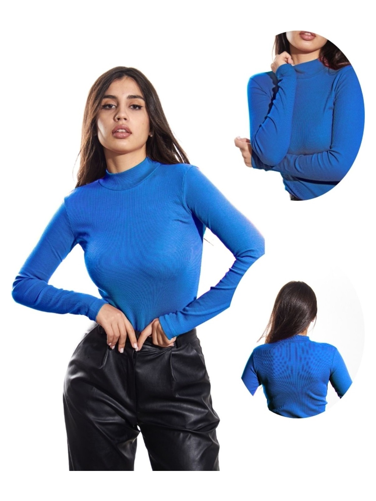 Alya Underwear Yarım Boğazlı Kaşkorse Sweatshirt Indigo 2xl