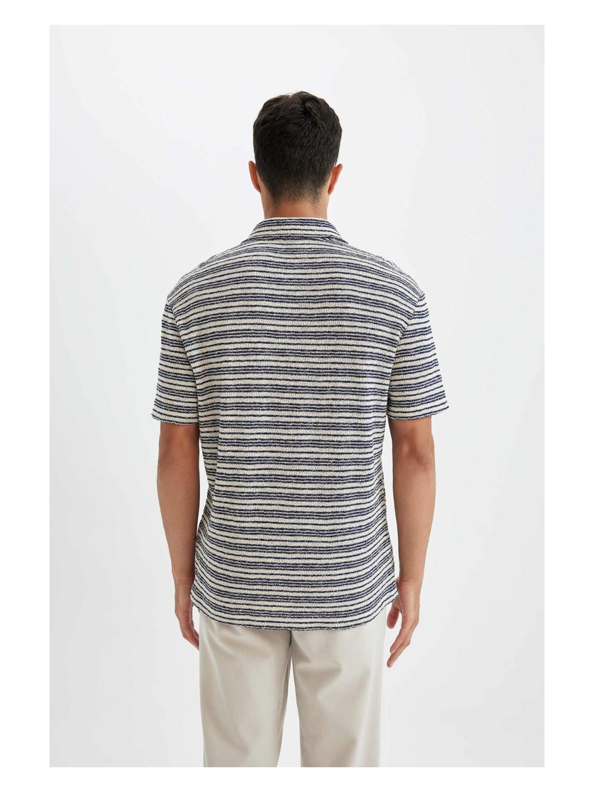DeFacto Regular Fit Polo Yaka Triko Kısa Kollu Tişört D4818AX24SM - Görsel 6