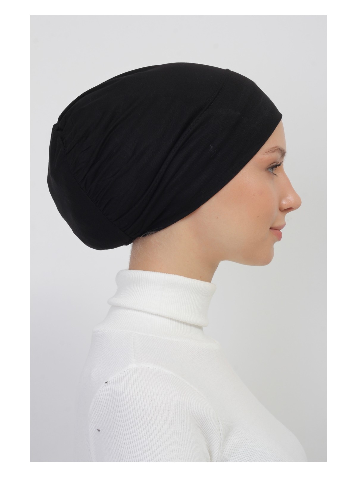 Manolyaşal İslamic Hijab Manolya Şal Lastikli Kaymaz Geçmeli Pratik Tesettür Bone