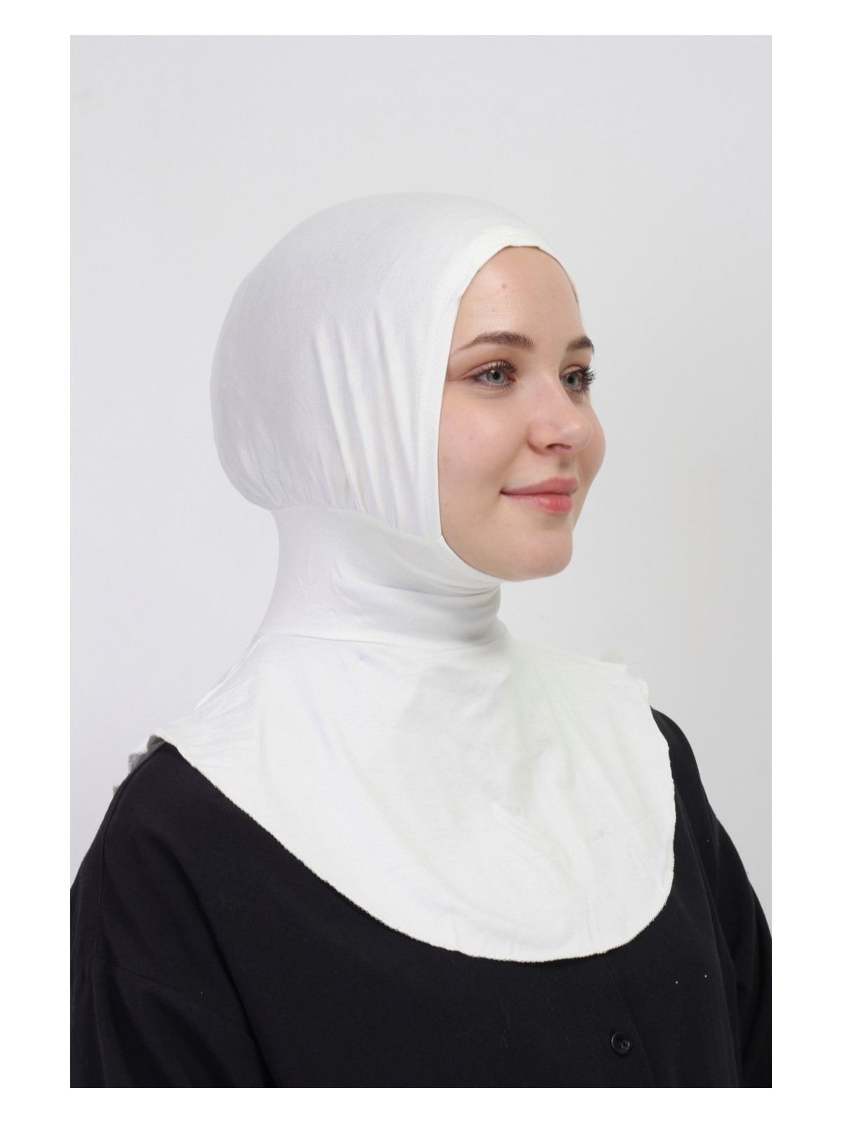 Manolyaşal İslamic Hijab Manolya Şal Pratik Hazır Kaymayan Terletmeyen Boyunluklu Geçmeli Bone