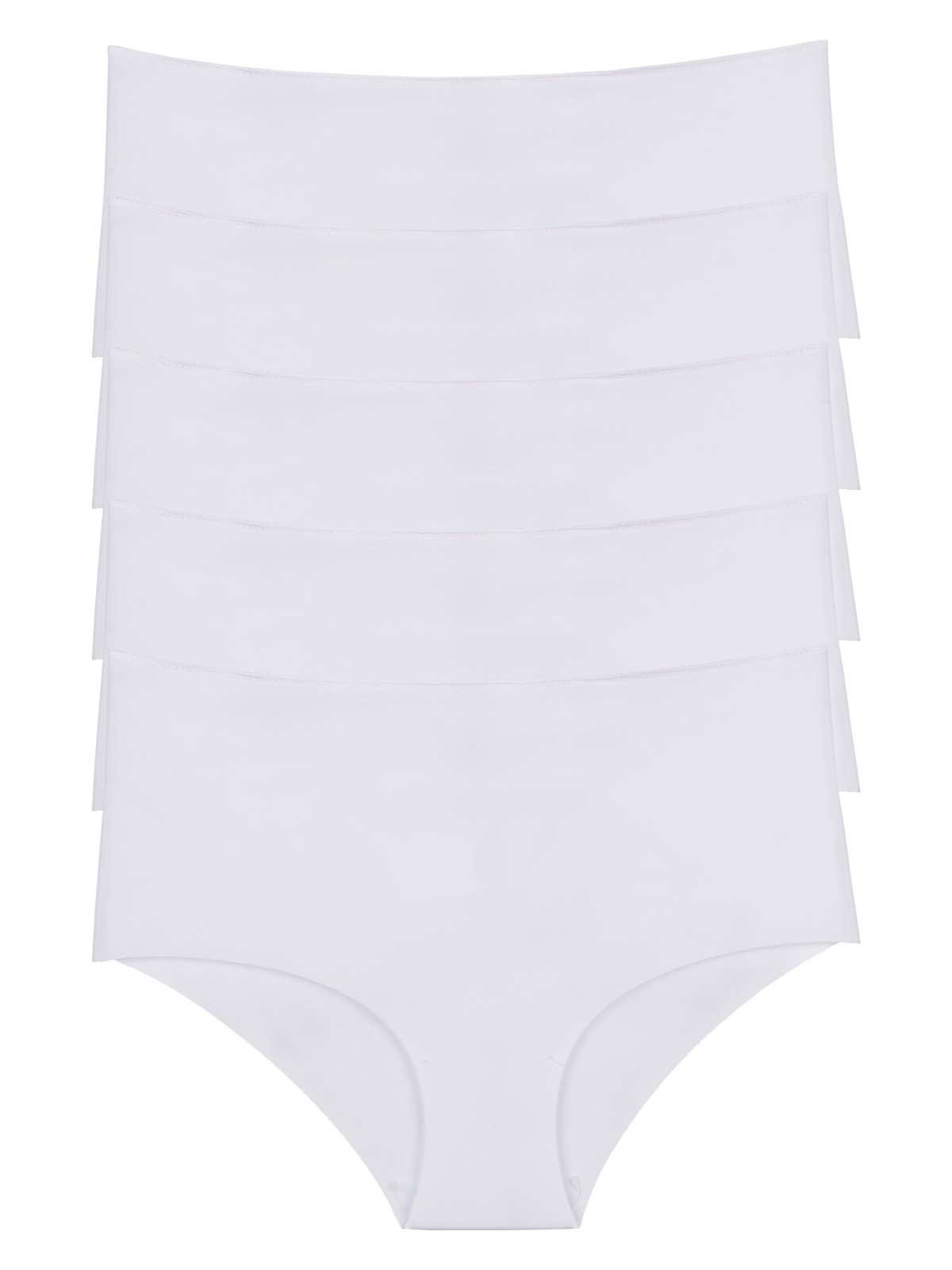 Nicoletta Kadın Külot Ekstra Yüksek Bel Lazer Kesim Esnek Iz Yapmayan 5 Li Paket Polyester Siyah - Görsel 6