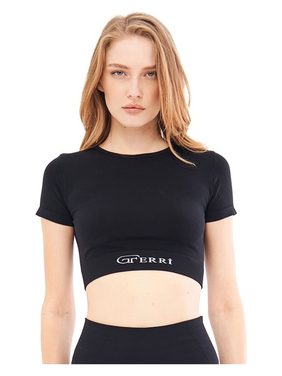 Giorgina Ferri Yumuşak Dokulu, Esnek Yoga, Koşu, Spor ve Günlük Crop Top Mila - Görsel 3