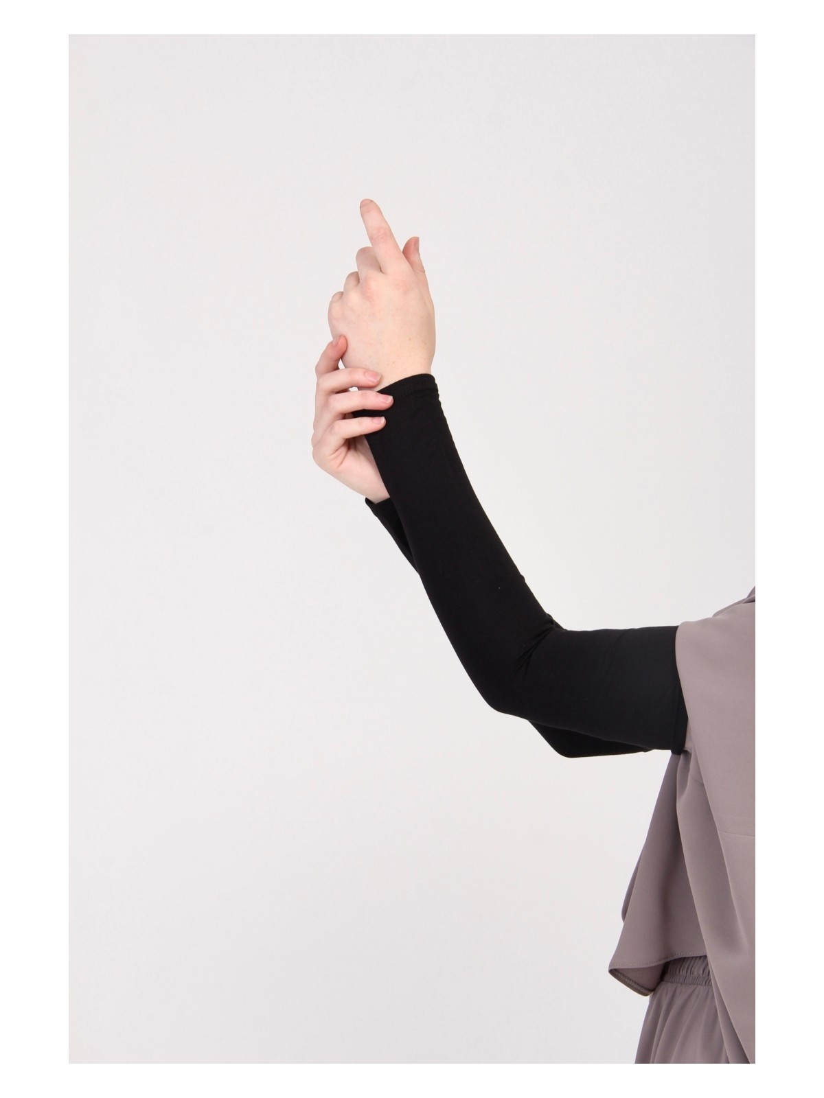 Manolyaşal İslamic Hijab Manolya Şal Likralı Kaymayan Kurtarıcı 1 Çift Tesettür Kolluk