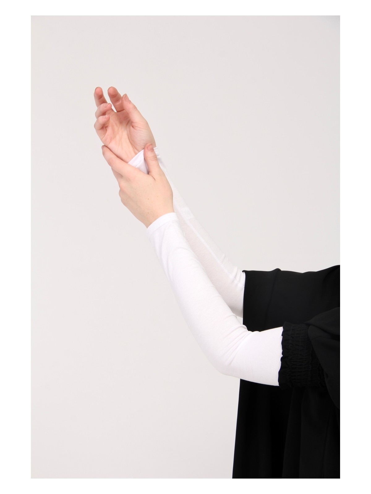 Manolyaşal İslamic Hijab Manolya Şal Likralı Kaymayan Kurtarıcı 1 Çift Tesettür Kolluk