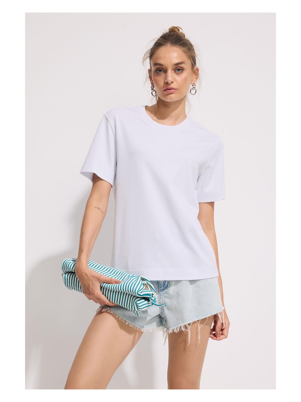 Babokah Premium Pamuk Basic Tshirt Kadın