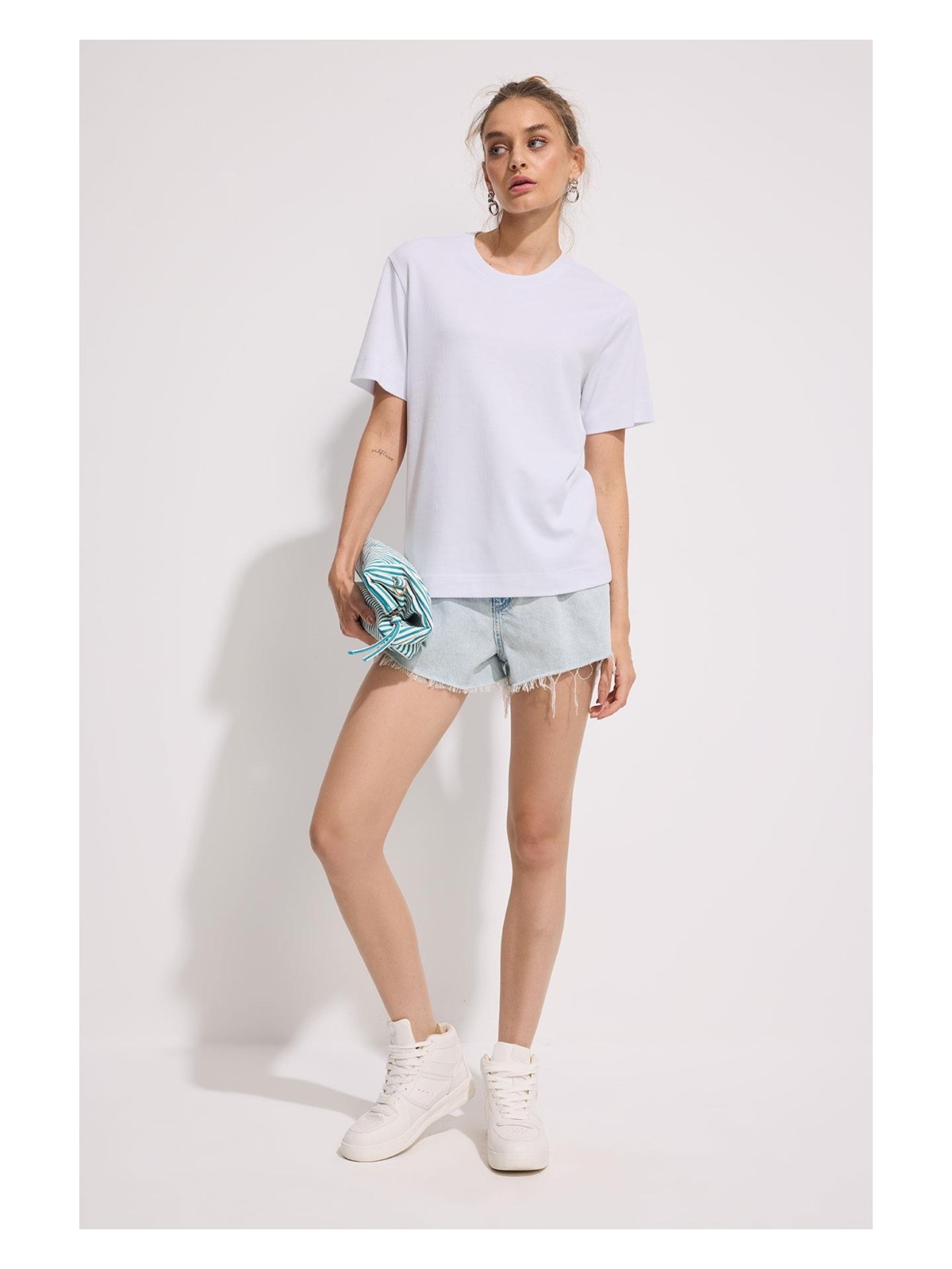 Babokah Premium Pamuk Basic Tshirt Kadın - Görsel 2