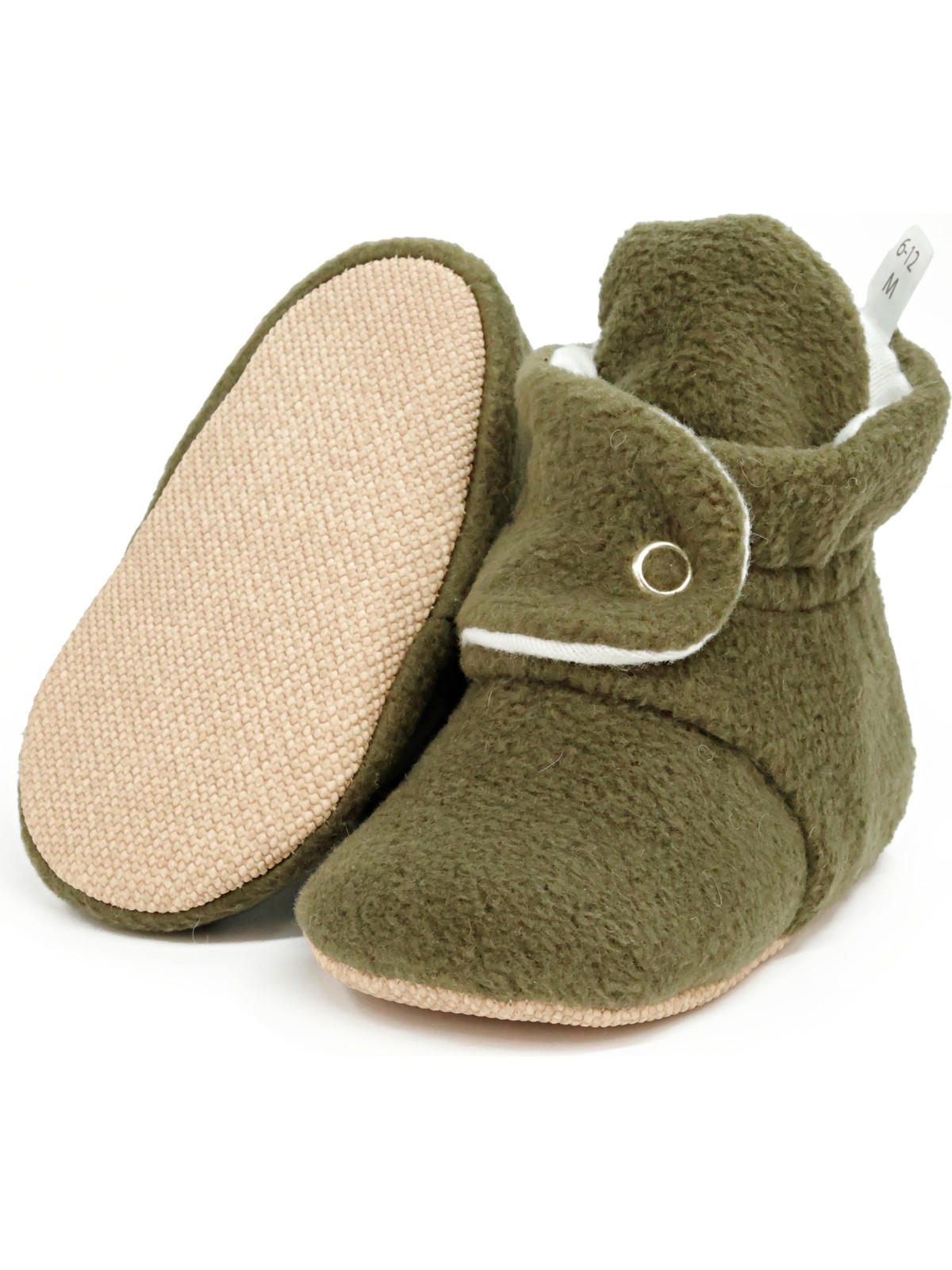 Ella Bonna Polar Bebek Pandufu, Kaydırmaz Taban, Ev Botu, Kreş Ayakkabısı Patik, Taba - Görsel 3