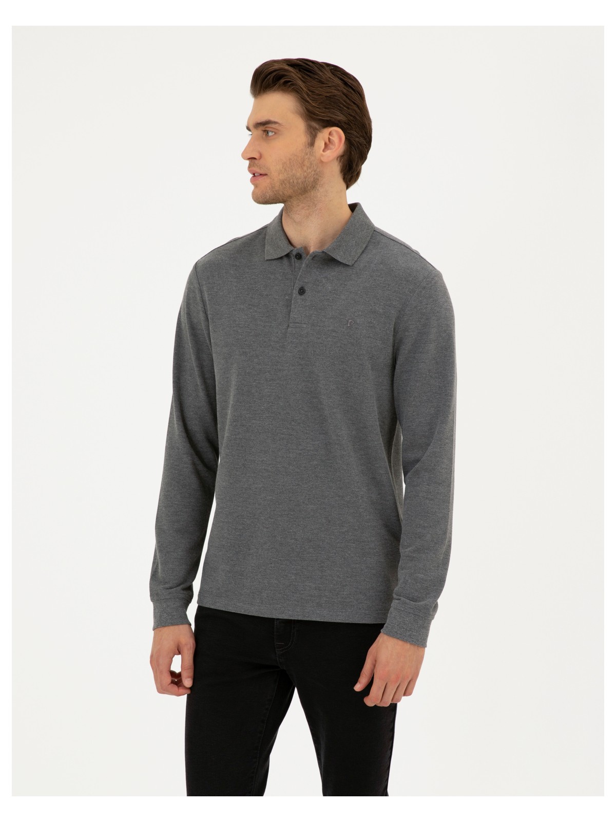 Pierre Cardin Erkek Indigo Slim Fit Basic Sweatshirt 50294438-VR028 - Görsel 3