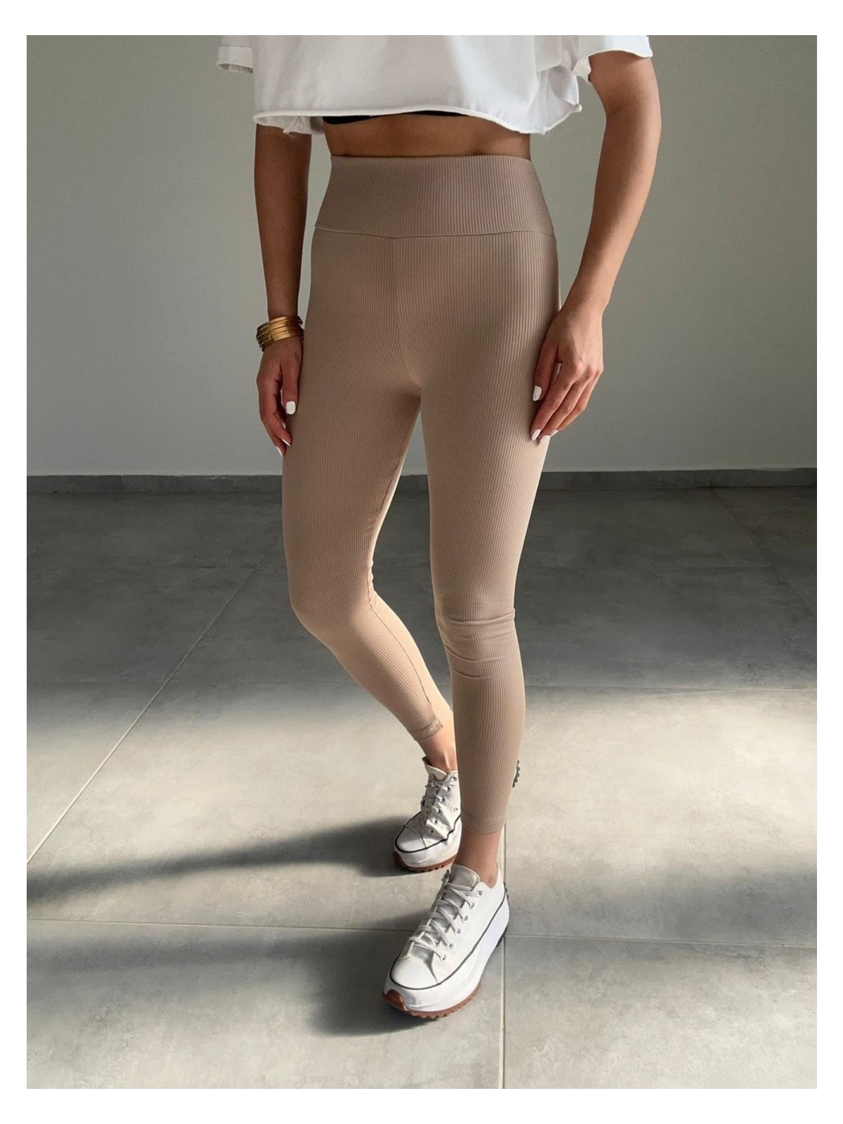 Paw Garage Yüksek Bel Kalın Bel Şardonlu Fitilli Tayt, Kışlık Tayt, Renkli Tayt