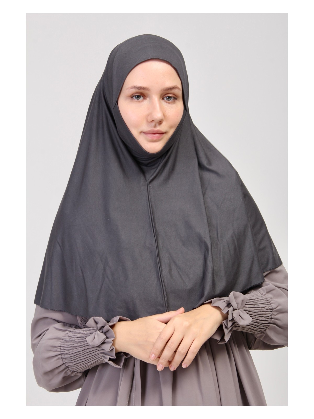 Manolyaşal İslamic Hijab Manolya Şal Pratik Eşarp Peçeli-Peçesiz Hazır Türban Sufle - Görsel 3