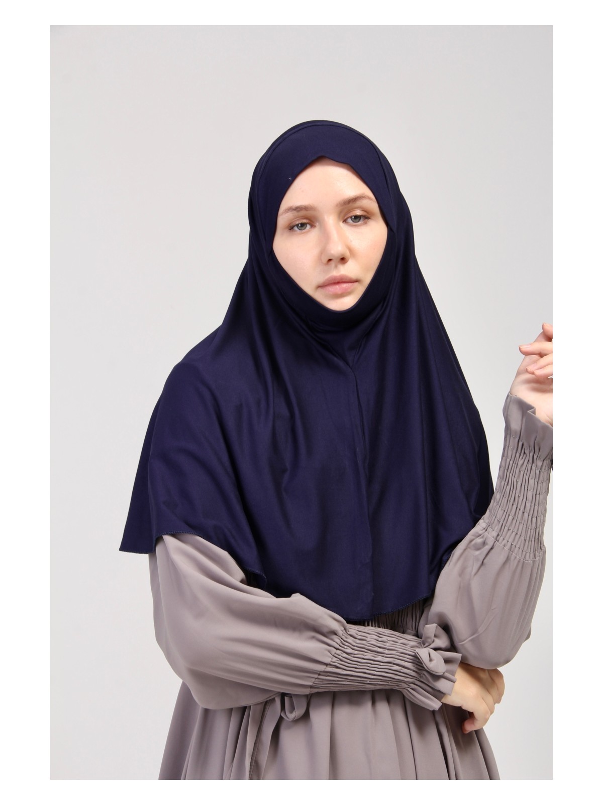 Manolyaşal İslamic Hijab Manolya Şal Pratik Eşarp Peçeli-Peçesiz Hazır Türban Sufle - Görsel 7