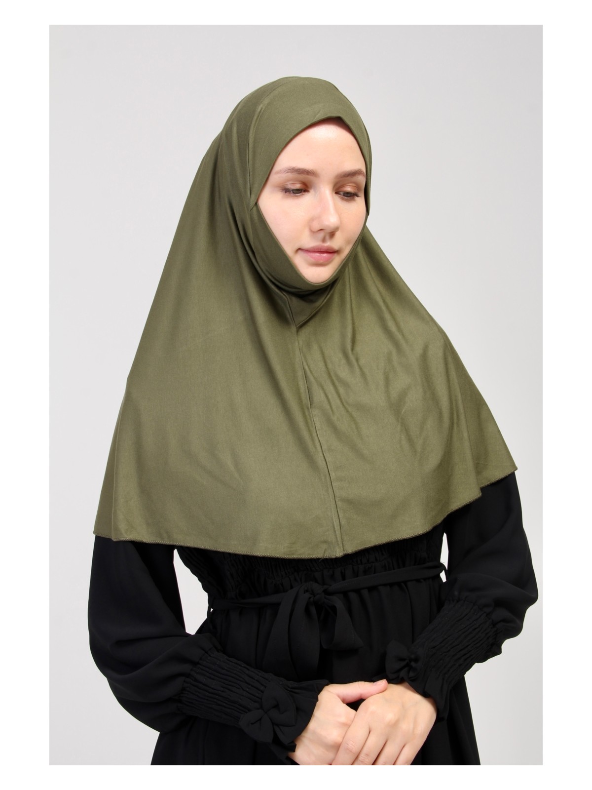 Manolyaşal İslamic Hijab Manolya Şal Pratik Eşarp Peçeli-Peçesiz Hazır Türban Sufle - Görsel 8