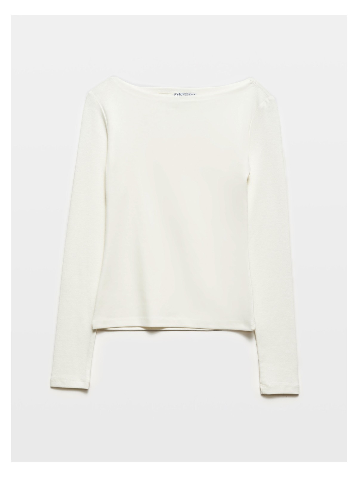 Dilvin 31332 Kayık Yaka Uzun Kollu Top-Beyaz - Görsel 3